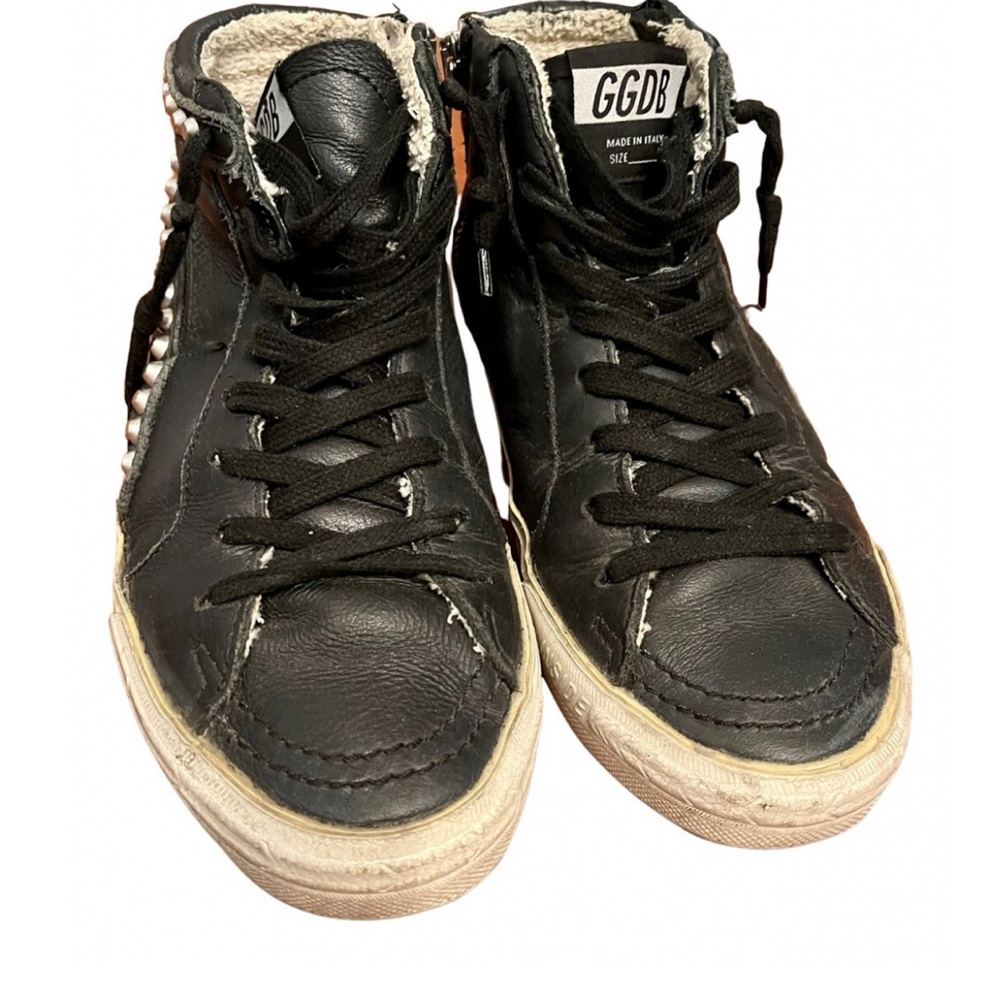 Golden goose slides leather trainer size 37 very good condition in fashion now
